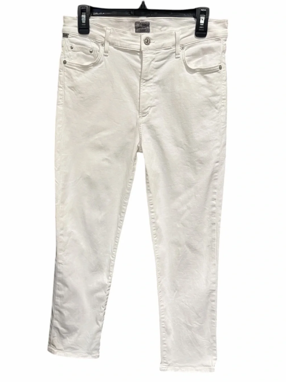 Citizens of Humanity Cara High Rise Cigarette Ankle Jeans White Size 31